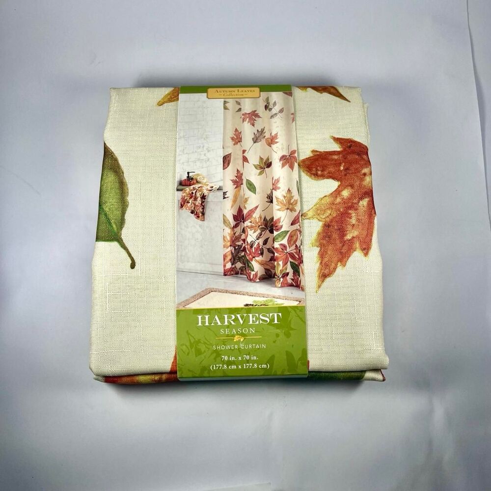Harvest Season Autumn Leaves Shower Curtain